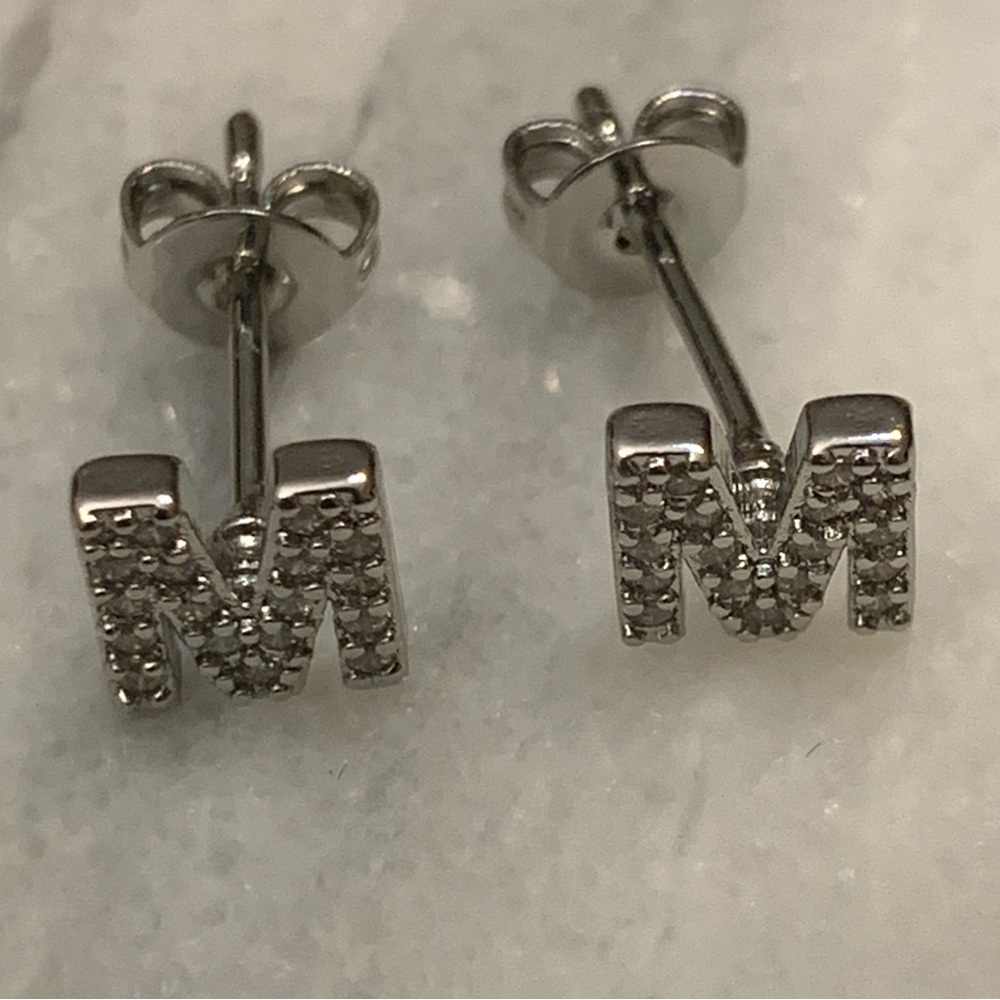 Initial Earrings - Picture 11 of 15
